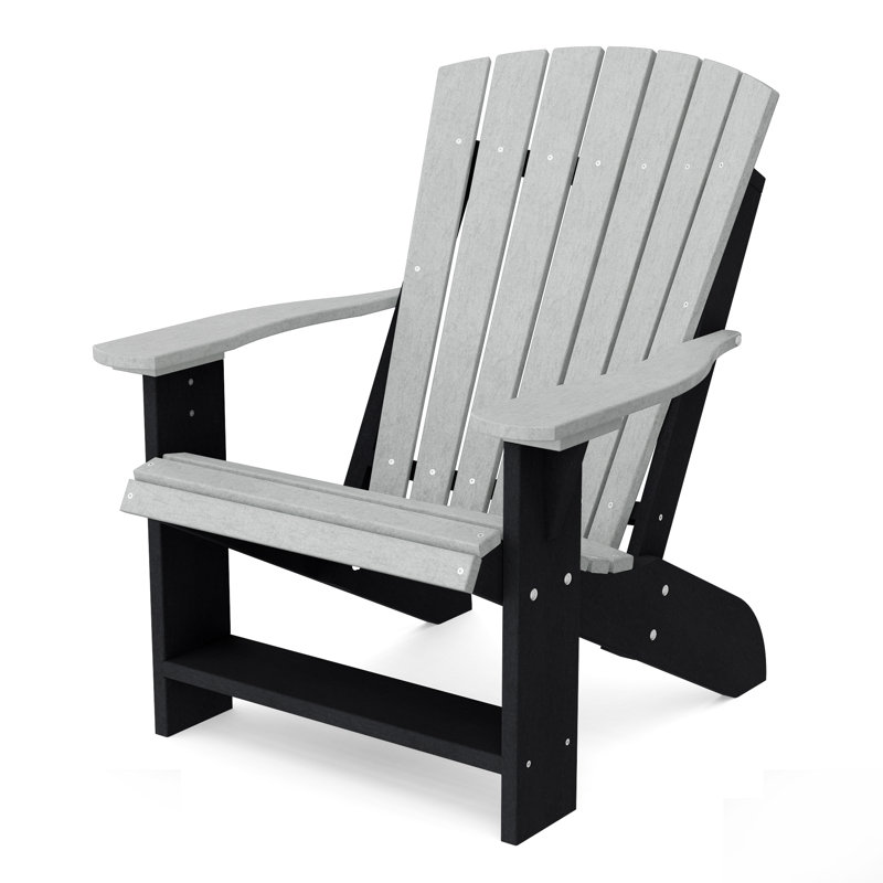 Chaise Adirondack Heritage, Gris clair / noir