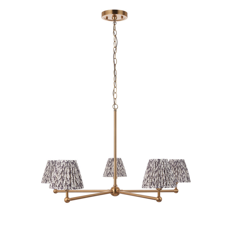 Santiago 5 - Light Waggon Wheel Chandelier, Grey