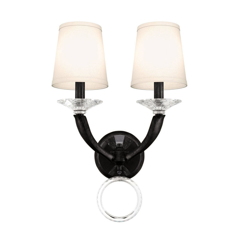Emilea Candle Wall Light, Jet Black