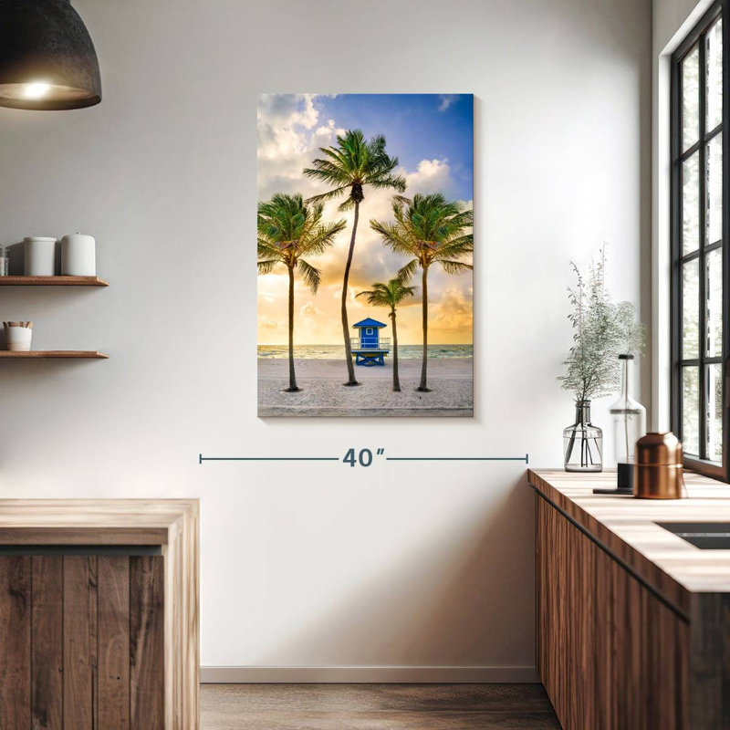 Aime, plage idyllique au lever du soleil en Floride, H 39 po x l 26 po