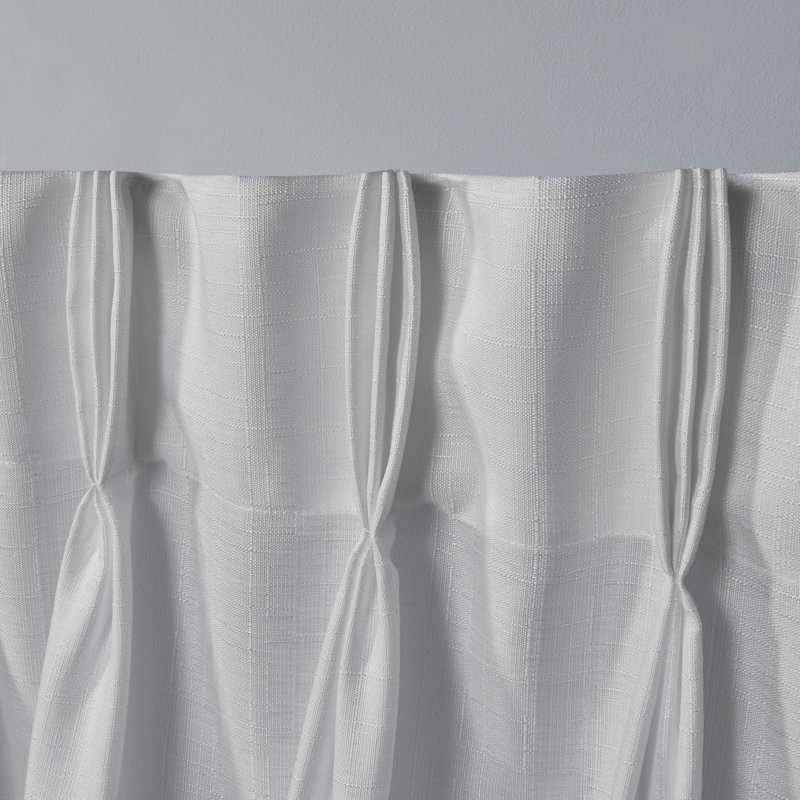 Jianyu Semi Sheer Sliding Panel Pair, 27" W x 96" L, White