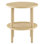 Modway Torus Round Side Table with Rattan Shelf