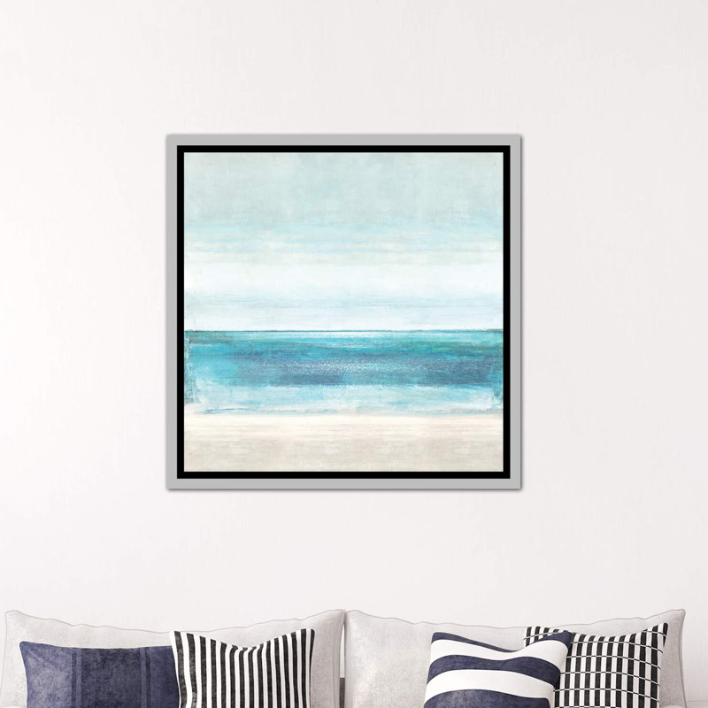 Impression de cadre photo Azure Horizon par Taylor Hamilton, H 26 po x l 26 po x P 1,5 po, Toile avec cadre argenté