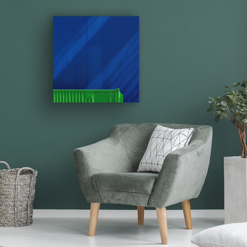 Art sur toile «ologa contre son bleu », H 35 po x l 35 po