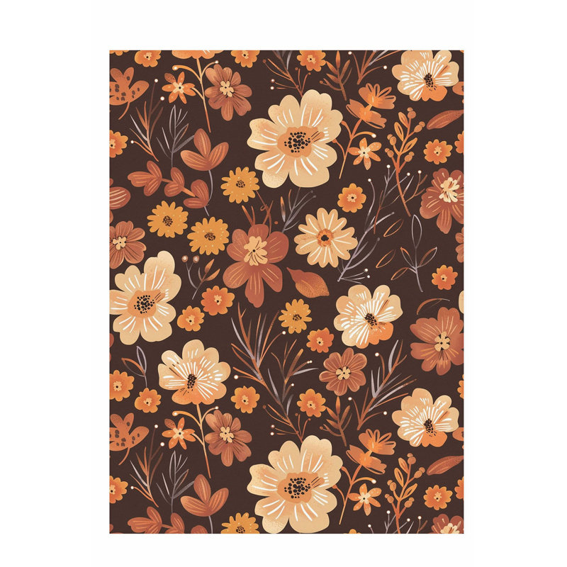 Impression florale d'automne sans cadre