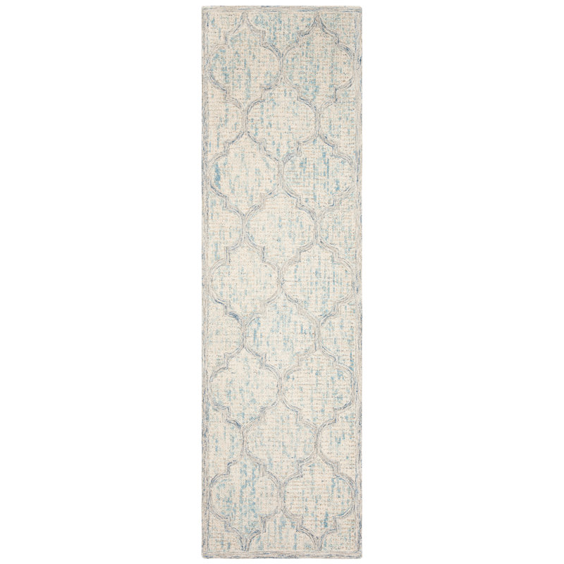 Swanner Hand Tufted Wool Geometric Rug, Runner 2'3" x 6'