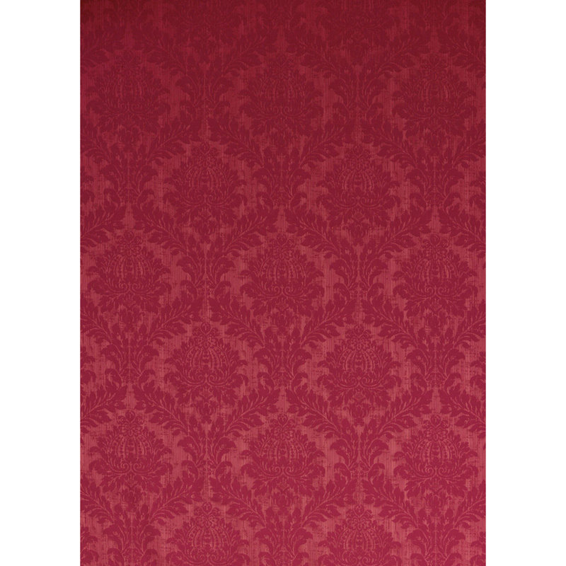 Lydford Damask 100% Cotton Performance Fabric, Ruby