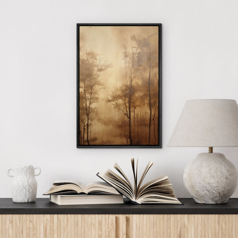 Automne, automne, abstrait, brun, paysage, illustrations, rustique, campagne française, saison, pièce, Noir