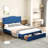 Upholstered Linen Standard Bed with Drawers-998832101