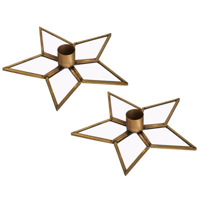 Porte-bougie en métal star