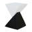 Modern Geometric MGO Side Table - Black & White Two Tone Indoor Outdoor End Table For Living Room, Patio, Garden