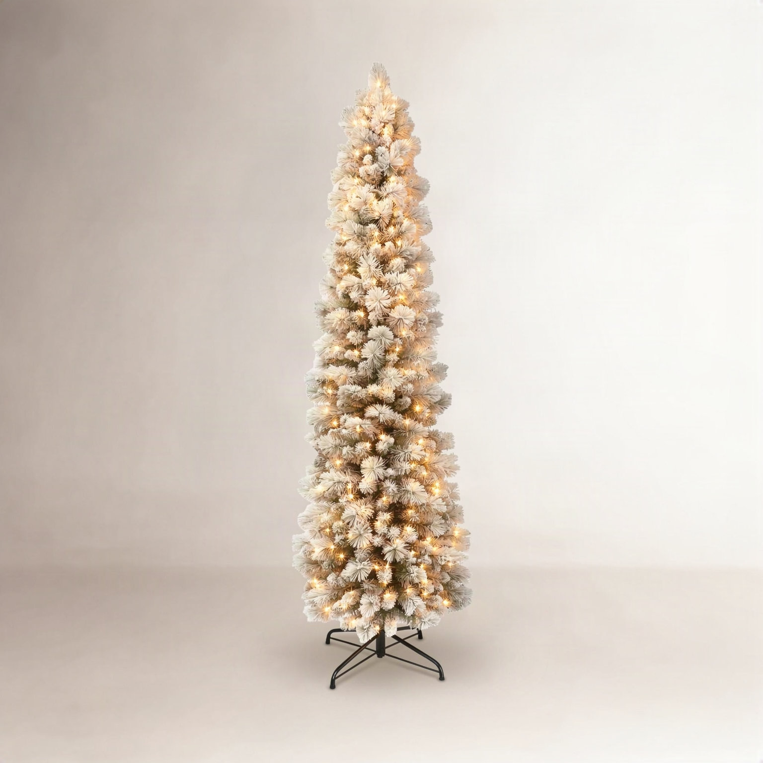 Lighted Artificial Pine Christmas Tree, 6.5' H