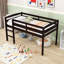 Lit mezzanine simple en bois-657631526