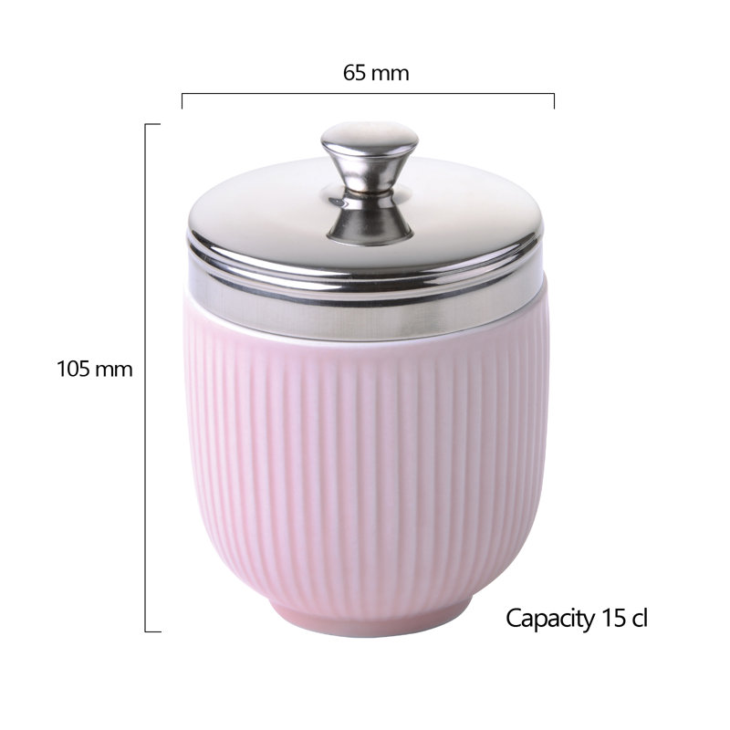 Egg Coddler, Fluted Pink