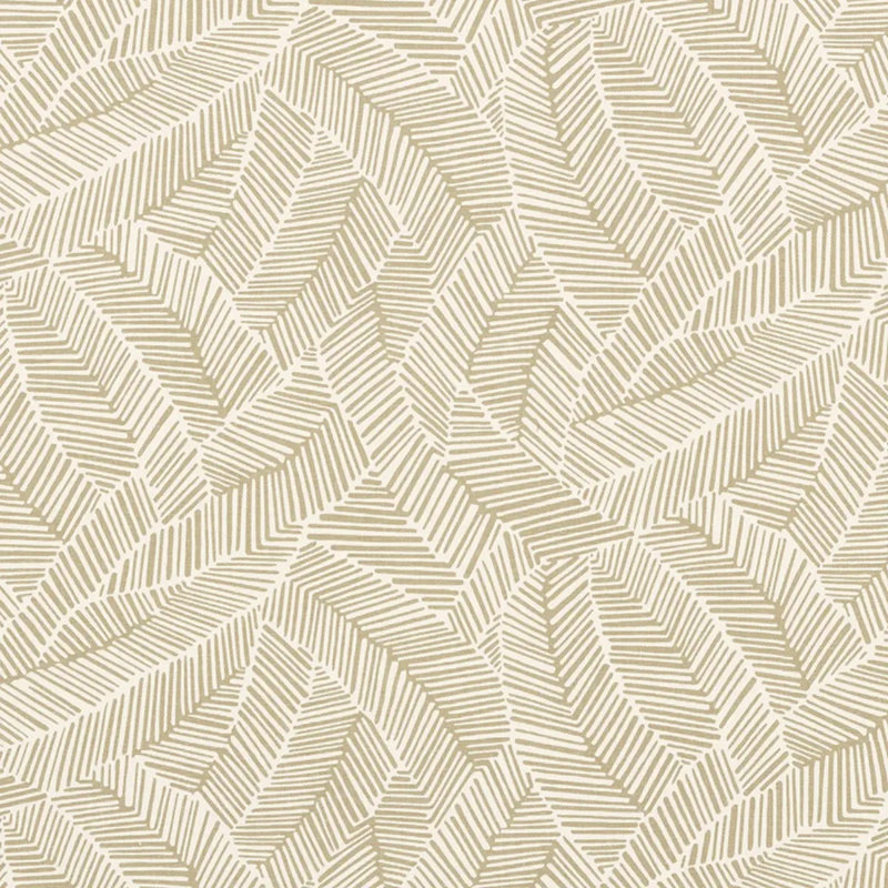 Tissu abstrait à feuilles, Taupe