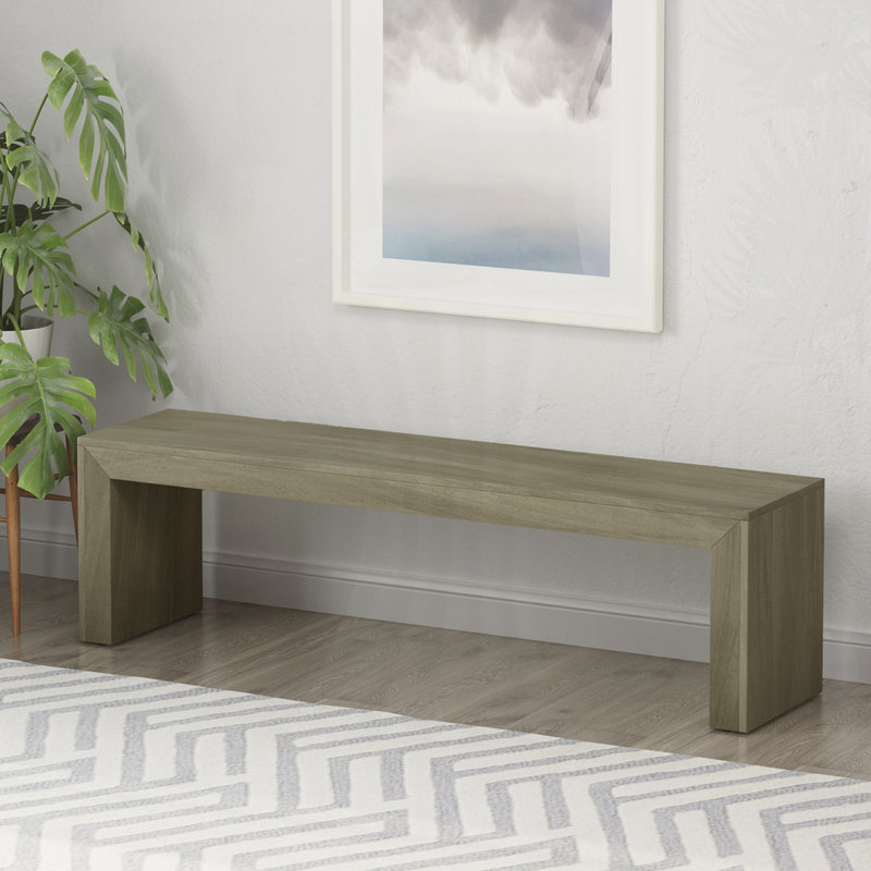 Bancs Oswisserie, H 18 po x l 63 po x P 15 po, Chêne gris clair