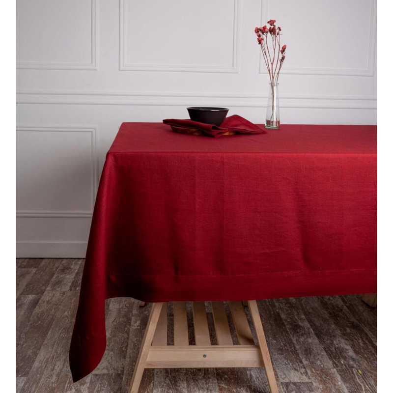 Nappe en lin - 100% lin noir pur - Nappe lavable à la machine pour les tables rectangulaires pour l'automne, Halloween, l'Action de grâce