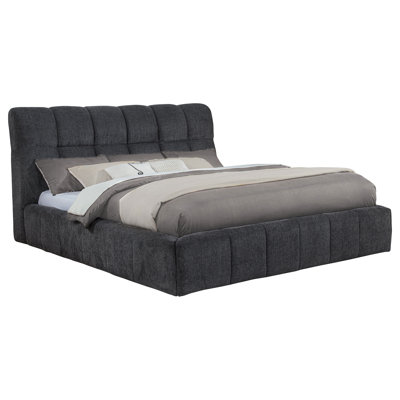 Amelie 48-Inch Upholstered California King Platform Bed Grey