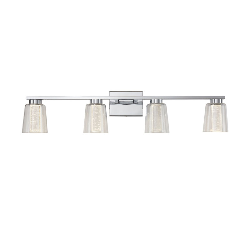 Ensemble de meuble-lavabo 4 lumières Manthan, Chrome