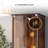Solid wood bookcase with glass doors