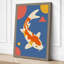 Leaping Koi Geometric - Wrapped Canvas-211670357-211670364