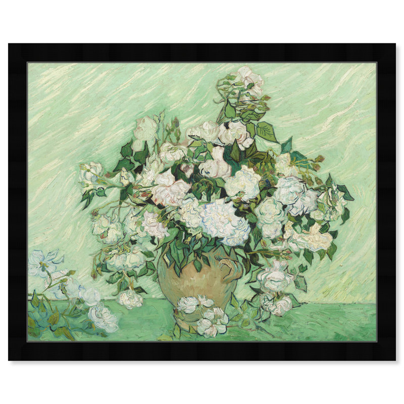 Van Gogh - Roses by Oliver Gal, Black, 20" H x 24" W x 0.5" D