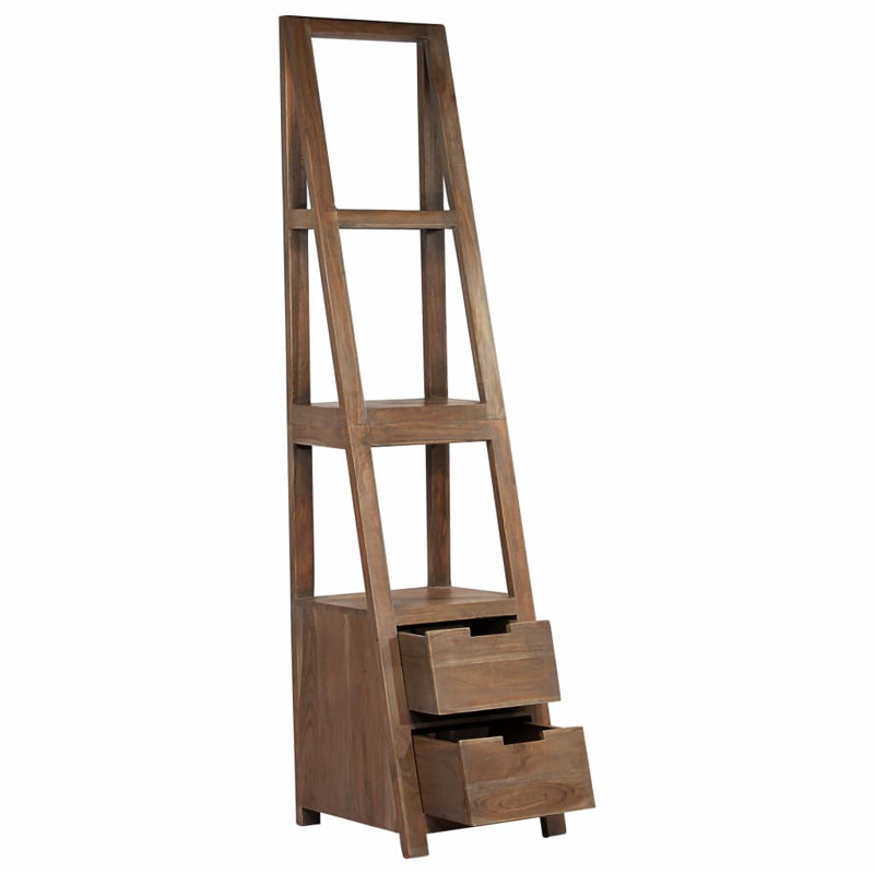 Furlow 175cm H x 40cm W Ladder Bookcase, Grey