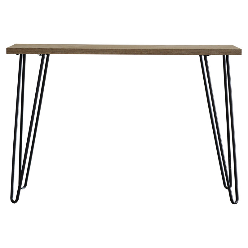 Adlai Metal Base Writing Desk, Sonoma Oak/Black