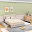 Grand lit plateforme tapissier avec tête de lit capitonnée, lit simple TG et deux tiroirs-749363513