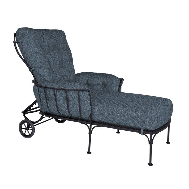 Monterra Outdoor Chaise Lounge, Graphite, Alcazar Redwood