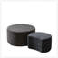 Ensemble de 2 tables basses emboîtables, tables rondes rembourrées pour le salon, table d'appoint et repose-pieds en mousse moderne, aucun assemblage requis-695148494