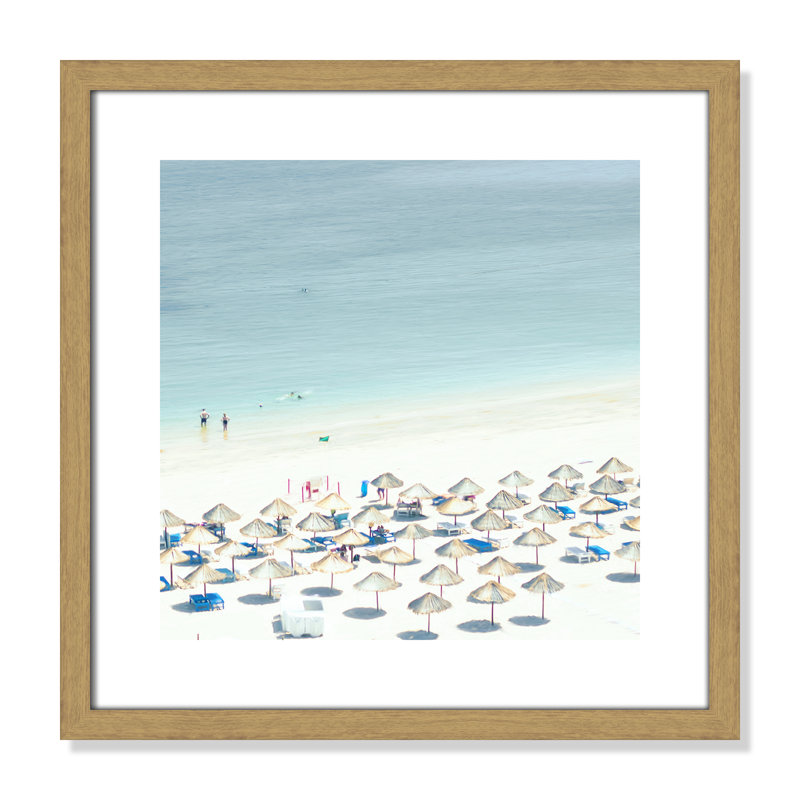 «Sesimbra I» par Ingrid Beddoes - impression, Toile avec cadre en bois beige, H 18,25 po x l 18,25 po x P 0,75 po