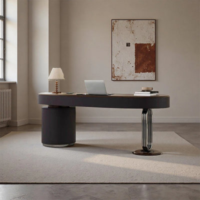 Retro and fashionable irregular-shaped desk