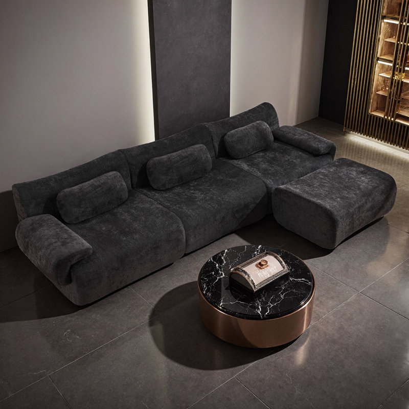 Canapé de rêve extensible avec magie d'auto-récupération | Canapé modulaire en chenille peu encombrant | Mousse à haute résilience pour un confort de tous les jours