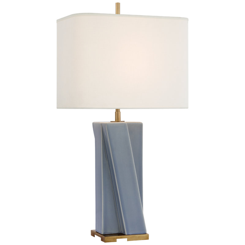 Thomas O'Brien Niki Medium Table Lamp, Polar Blue Crackle