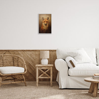 Dark Fox Visage Giclee Art by Petal Prints Design