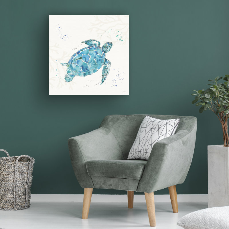 «Deep Sea IV No Words» par Anne Tavoletti - peinture sur toile tendue, H 24 po x l 24 po x P 2 po