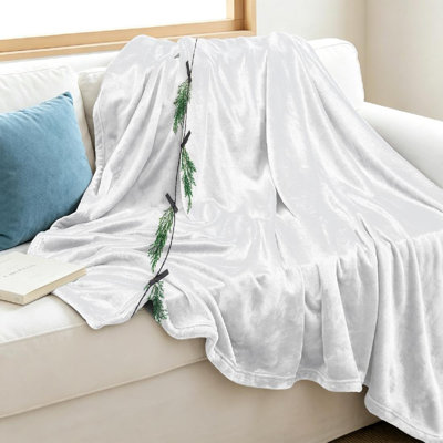 Black Ultra Soft Flannel Fleece Throw Blanket,Christmas Single-Sided Print