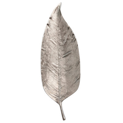 Plateau en aluminium en forme de feuille