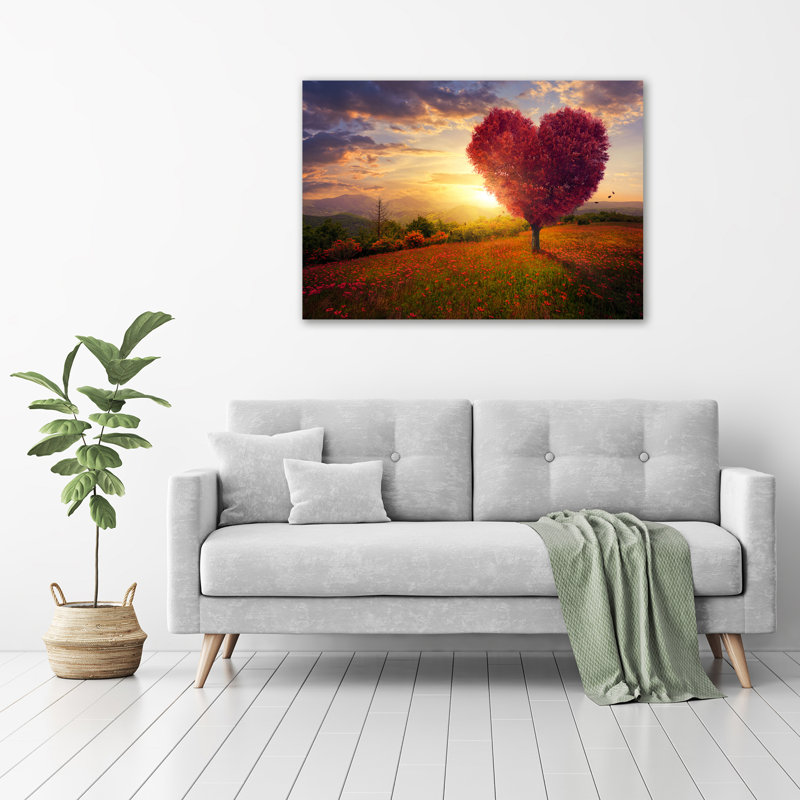 Tree Field Heart - Wrapped Canvas Print
