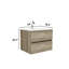 Meuble-lavabo moderne en chêne brut de 24 po avec lavabo à débordement, 20% plus de capacité de rangement, tiroirs à fermeture silencieuse silencieuse, conception à poignée, tiroirs doubles intégrés en céramique E1 Boards-1848780474