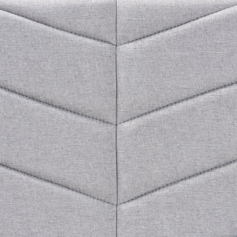 Tête de lit tapissier Joran, Noyer / gris foncé, Simple