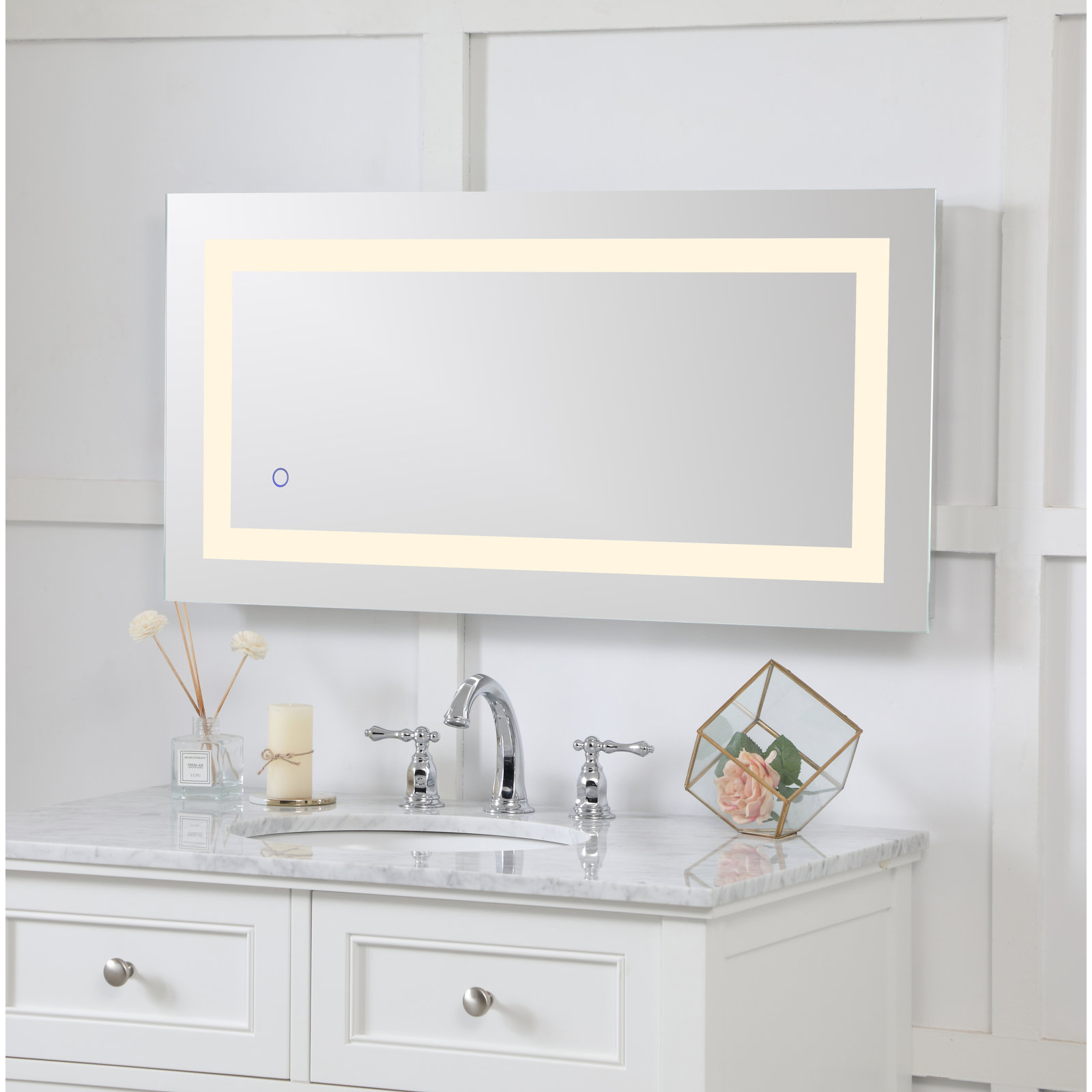 Scoles Flat Wall Mirror, 36" x 18"