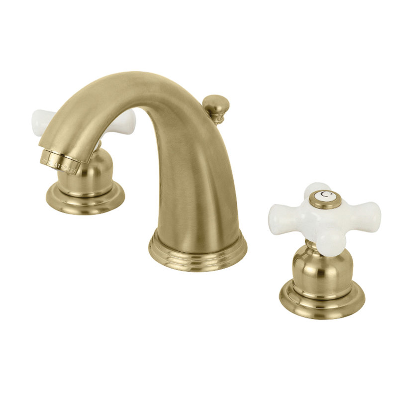 Robinet de salle de bain espacé Kingston, Laiton satiné