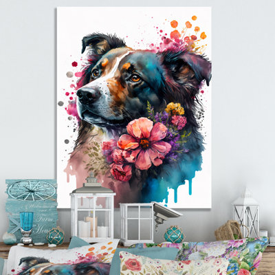 " Cute Dog Floral II "