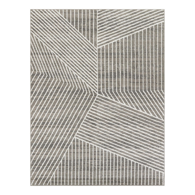 Latitude Run® Orkla Nikolis Rug Gray, Rectangle 9' x 12'