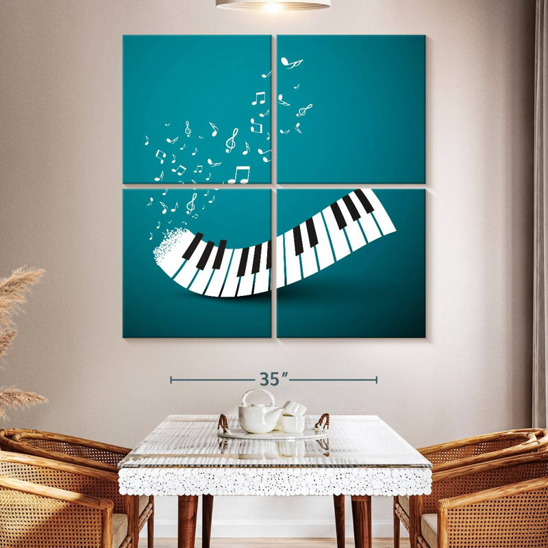 Abarca Piano Keyboard Notes, 50" H x 50" W