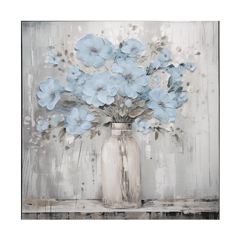 Art sur toile «Bachelo Sasha bleu», H 14 po x l 14 po