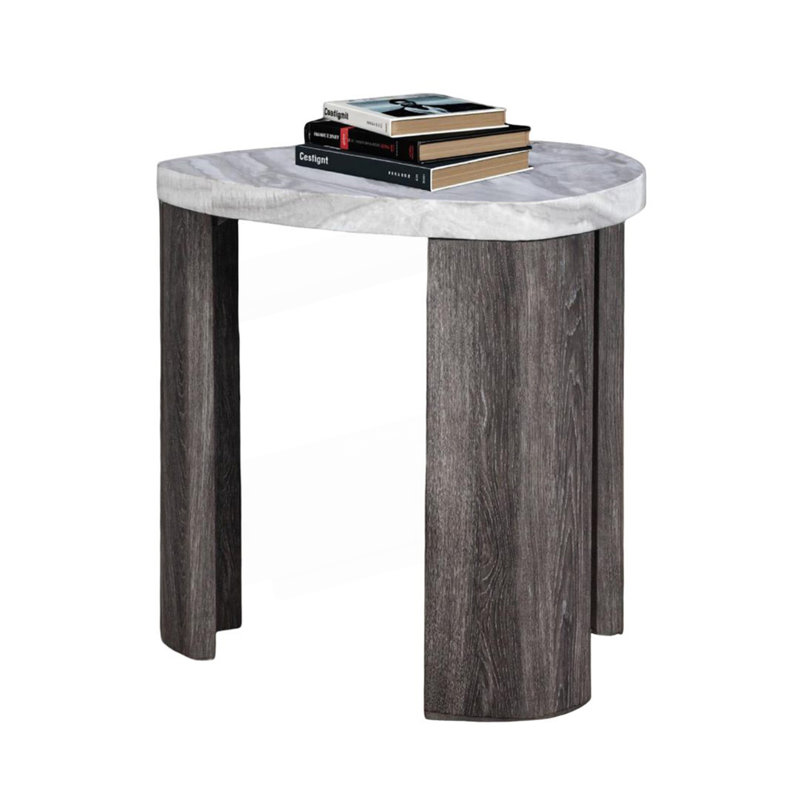 Contemporary Style Triangle End Table