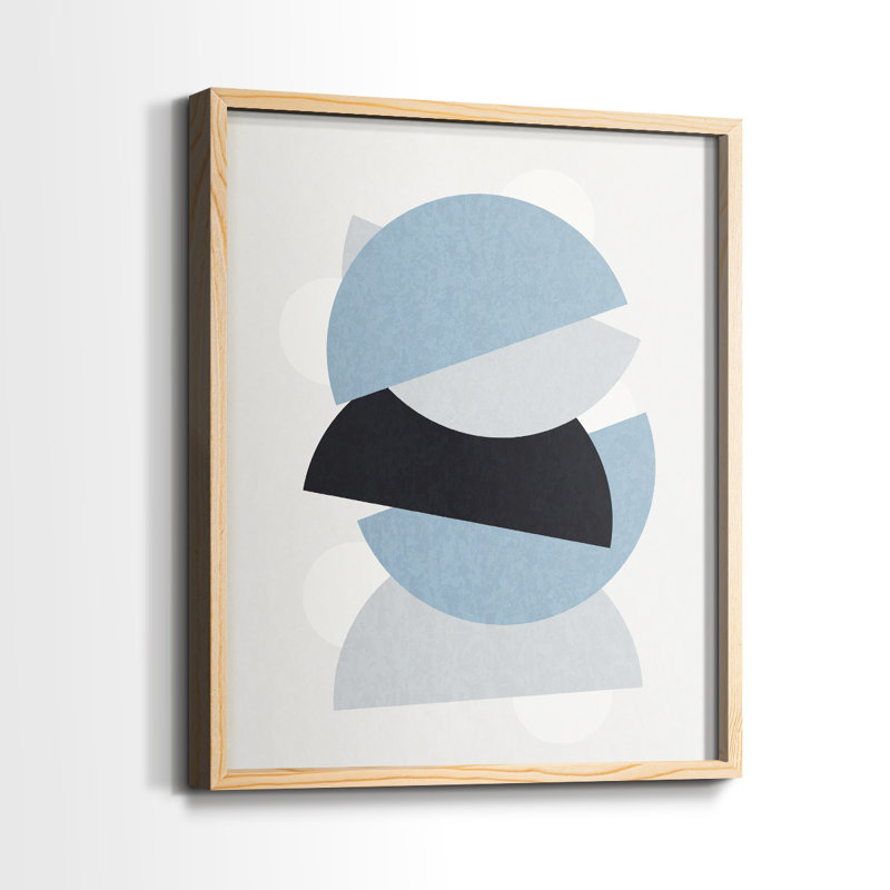 Shapely Blues I, reproduction encadrée - bois massif, H 11 po x l 9 po, Naturel